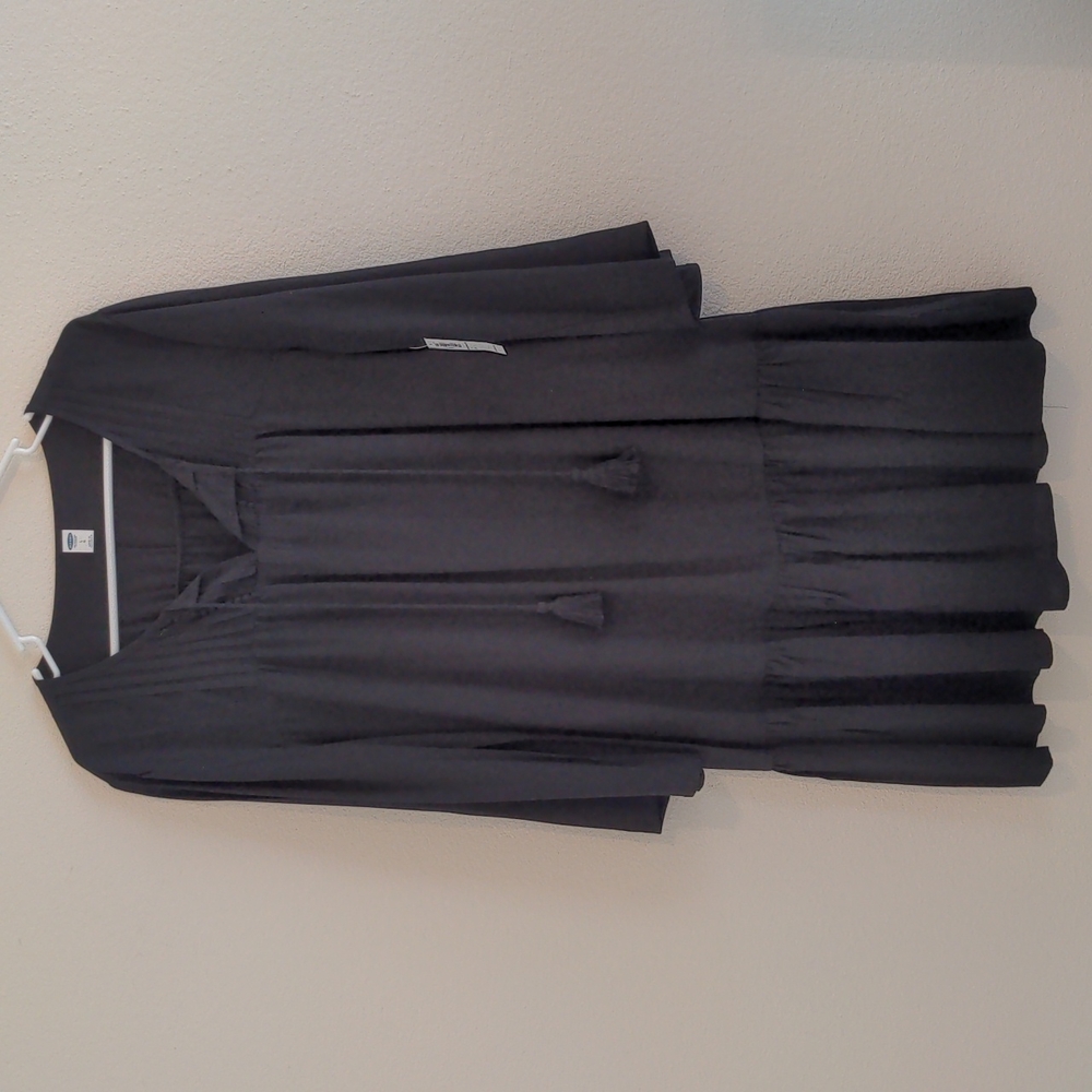 Long sleeve black dress with tassels (NWT)